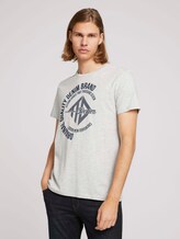 T-Shirt mit Print - Männer - Mediterranean Grey Melange T-Shirt mit Print - Männer - Mediterranean Grey Melange - 1 - TOM TAILOR Denim