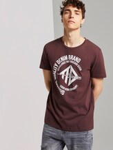 T-Shirt mit Print - Männer - Decadent Bordeaux T-Shirt mit Print - Männer - Decadent Bordeaux - 5 - TOM TAILOR Denim