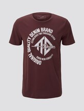 T-Shirt mit Print - Männer - Decadent Bordeaux T-Shirt mit Print - Männer - Decadent Bordeaux - 7 - TOM TAILOR Denim