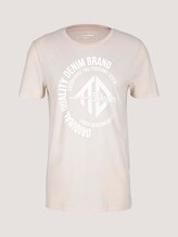 T-Shirt mit Print - Männer - light almond T-Shirt mit Print - Männer - light almond - 7 - TOM TAILOR Denim
