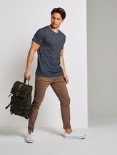 Strukturiertes T-Shirt mit Print - Männer - Sky Captain Blue Non-Solid Strukturiertes T-Shirt mit Print - Männer - Sky Captain Blue Non-Solid - 3 - TOM TAILOR Denim