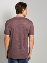 Strukturiertes T-Shirt mit Print - Männer - Decadent Bordeaux Non-Solid Strukturiertes T-Shirt mit Print - Männer - Decadent Bordeaux Non-Solid - 2 - TOM TAILOR Denim