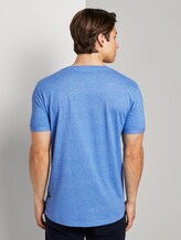 Strukturiertes T-Shirt mit Print - Männer - water sport blue Strukturiertes T-Shirt mit Print - Männer - water sport blue - 2 - TOM TAILOR Denim