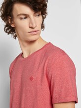 Strukturiertes T-Shirt - Männer - normal red melange Strukturiertes T-Shirt - Männer - normal red melange - 9 - TOM TAILOR Denim