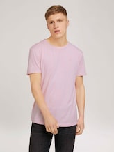 Strukturiertes T-Shirt - Männer - soft peach skin melange Strukturiertes T-Shirt - Männer - soft peach skin melange - 5 - TOM TAILOR Denim