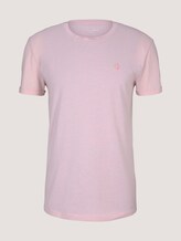 Strukturiertes T-Shirt - Männer - soft peach skin melange Strukturiertes T-Shirt - Männer - soft peach skin melange - 7 - TOM TAILOR Denim