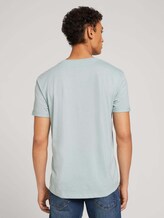 Strukturiertes T-Shirt - Männer - whiite moss melange Strukturiertes T-Shirt - Männer - whiite moss melange - 2 - TOM TAILOR Denim