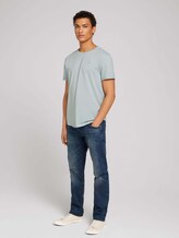 Strukturiertes T-Shirt - Männer - whiite moss melange Strukturiertes T-Shirt - Männer - whiite moss melange - 3 - TOM TAILOR Denim