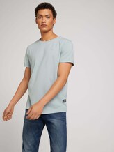 Strukturiertes T-Shirt - Männer - whiite moss melange Strukturiertes T-Shirt - Männer - whiite moss melange - 5 - TOM TAILOR Denim