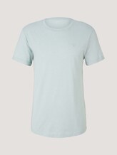 Strukturiertes T-Shirt - Männer - whiite moss melange Strukturiertes T-Shirt - Männer - whiite moss melange - 7 - TOM TAILOR Denim