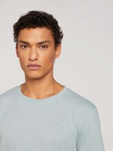 Strukturiertes T-Shirt - Männer - whiite moss melange Strukturiertes T-Shirt - Männer - whiite moss melange - 9 - TOM TAILOR Denim