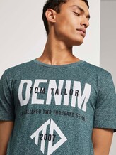 T-Shirt mit Logo Print - Männer - Deep Green Lake Non-Solid T-Shirt mit Logo Print - Männer - Deep Green Lake Non-Solid - 9 - TOM TAILOR Denim