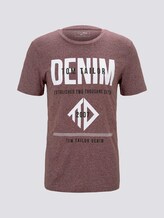 T-Shirt mit Logo Print - Männer - Decadent Bordeaux Non-Solid T-Shirt mit Logo Print - Männer - Decadent Bordeaux Non-Solid - 7 - TOM TAILOR Denim