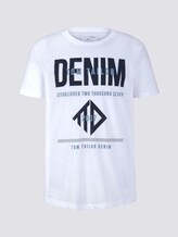 T-Shirt mit Logo Print - Männer - White T-Shirt mit Logo Print - Männer - White - 7 - TOM TAILOR Denim