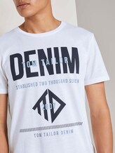 T-Shirt mit Logo Print - Männer - White T-Shirt mit Logo Print - Männer - White - 9 - TOM TAILOR Denim