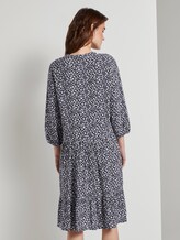 Nena & Larissa: Gemustertes Kleid mit Volants - Frauen - navy small leo design Nena & Larissa: Gemustertes Kleid mit Volants - Frauen - navy small leo design - 2 - TOM TAILOR