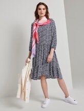 Nena & Larissa: Gemustertes Kleid mit Volants - Frauen - navy small leo design Nena & Larissa: Gemustertes Kleid mit Volants - Frauen - navy small leo design - 3 - TOM TAILOR