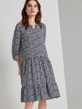 Nena & Larissa: Gemustertes Kleid mit Volants - Frauen - navy small leo design Nena & Larissa: Gemustertes Kleid mit Volants - Frauen - navy small leo design - 5 - TOM TAILOR