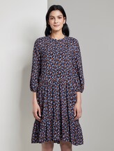 Nena & Larissa: Crepe-look dress - Women - navy floral design Nena & Larissa: Crepe-look dress - Women - navy floral design - 1 - TOM TAILOR