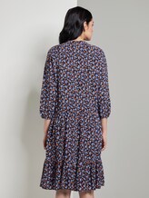 Nena & Larissa: Crepe-look dress - Women - navy floral design Nena & Larissa: Crepe-look dress - Women - navy floral design - 2 - TOM TAILOR