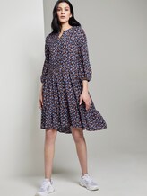 Nena & Larissa: Crepe-look dress - Women - navy floral design Nena & Larissa: Crepe-look dress - Women - navy floral design - 5 - TOM TAILOR