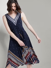 Luftiges Tuchkleid mit Musterung - Frauen - Zipfelkleid Skirt AOP Navy Luftiges Tuchkleid mit Musterung - Frauen - Zipfelkleid Skirt AOP Navy - 5 - TOM TAILOR