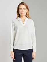 fijn polohemd - Vrouwen - Whisper White fijn polohemd - Vrouwen - Whisper White - 1 - TOM TAILOR