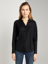 Feines Poloshirt - Frauen - Deep Black Feines Poloshirt - Frauen - Deep Black - 1 - TOM TAILOR