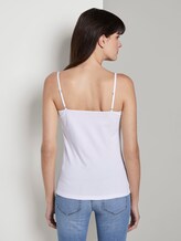 Basic Top mit verstellbaren Spaghetti-Trägern - Frauen - White Basic Top mit verstellbaren Spaghetti-Trägern - Frauen - White - 2 - Mine to five