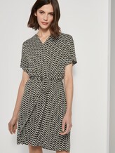T-Shirt-Kleid mit Bindegürtel - Frauen - khaki dot design T-Shirt-Kleid mit Bindegürtel - Frauen - khaki dot design - 5 - TOM TAILOR