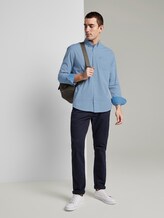 Gemustertes Hemd mit Button-Down-Kragen - Männer - blue white with dobby twill Gemustertes Hemd mit Button-Down-Kragen - Männer - blue white with dobby twill - 3 - TOM TAILOR