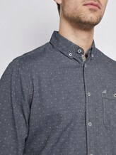 Gemustertes Hemd mit Button-Down-Kragen - Männer - navy white dobby twill Gemustertes Hemd mit Button-Down-Kragen - Männer - navy white dobby twill - 9 - TOM TAILOR