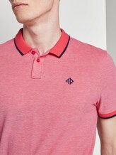 Strukturiertes Pique Poloshirt - Männer - Plain Red Melange Strukturiertes Pique Poloshirt - Männer - Plain Red Melange - 9 - TOM TAILOR Denim