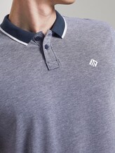 Structured Pique Poloshirt - Men - Agate Stone Blue Melange Structured Pique Poloshirt - Men - Agate Stone Blue Melange - 9 - TOM TAILOR Denim