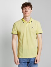 Strukturiertes Pique Poloshirt - Männer - canary light white base mel Strukturiertes Pique Poloshirt - Männer - canary light white base mel - 1 - TOM TAILOR Denim