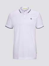 Strukturiertes Pique Poloshirt - Männer - White Strukturiertes Pique Poloshirt - Männer - White - 7 - TOM TAILOR Denim