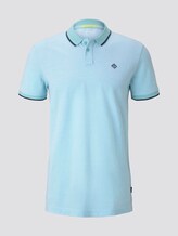 Strukturiertes Pique Poloshirt - Männer - soft sky blue melange Strukturiertes Pique Poloshirt - Männer - soft sky blue melange - 7 - TOM TAILOR Denim