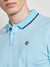 Strukturiertes Pique Poloshirt - Männer - soft sky blue melange Strukturiertes Pique Poloshirt - Männer - soft sky blue melange - 9 - TOM TAILOR Denim