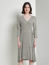 Patterned jersey wrap dress - Women - khaki dot design Patterned jersey wrap dress - Women - khaki dot design - 1 - TOM TAILOR