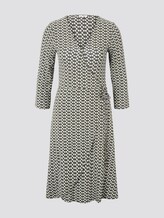 Patterned jersey wrap dress - Women - khaki dot design Patterned jersey wrap dress - Women - khaki dot design - 7 - TOM TAILOR