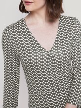 Patterned jersey wrap dress - Women - khaki dot design Patterned jersey wrap dress - Women - khaki dot design - 9 - TOM TAILOR