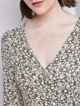 Gemustertes Jersey-Wickelkleid - Frauen - khaki offwhite floral design Gemustertes Jersey-Wickelkleid - Frauen - khaki offwhite floral design - 9 - TOM TAILOR