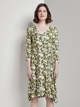 Gemustertes Jersey-Wickelkleid - Frauen - small khaki floral design Gemustertes Jersey-Wickelkleid - Frauen - small khaki floral design - 1 - TOM TAILOR