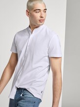 Basic Kurzarmhemd mit Mao-Kragen - Männer - White Basic Kurzarmhemd mit Mao-Kragen - Männer - White - 5 - TOM TAILOR Denim
