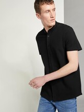 Basic Kurzarmhemd mit Mao-Kragen - Männer - Black Basic Kurzarmhemd mit Mao-Kragen - Männer - Black - 5 - TOM TAILOR Denim