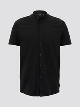 Basic Kurzarmhemd mit Mao-Kragen - Männer - Black Basic Kurzarmhemd mit Mao-Kragen - Männer - Black - 7 - TOM TAILOR Denim