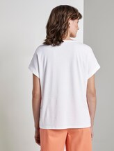 Gestreiftes T-Shirt im Material-Mix - Frauen - yellow multicolor stripe Gestreiftes T-Shirt im Material-Mix - Frauen - yellow multicolor stripe - 2 - TOM TAILOR
