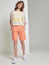 Gestreiftes T-Shirt im Material-Mix - Frauen - yellow multicolor stripe Gestreiftes T-Shirt im Material-Mix - Frauen - yellow multicolor stripe - 3 - TOM TAILOR