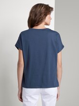 Gestreiftes T-Shirt im Material-Mix - Frauen - navy multicolor stripe Gestreiftes T-Shirt im Material-Mix - Frauen - navy multicolor stripe - 2 - TOM TAILOR
