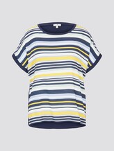 Gestreiftes T-Shirt im Material-Mix - Frauen - navy multicolor stripe Gestreiftes T-Shirt im Material-Mix - Frauen - navy multicolor stripe - 7 - TOM TAILOR